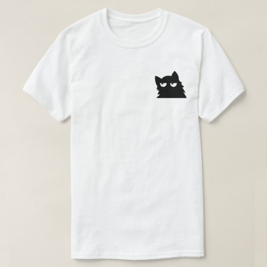Grappig minimalistisch ontwerp met een zwarte kat  t-shirt (Design voorkant)