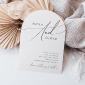 Grappig minimalistisch script Casual trouwboog Kaart