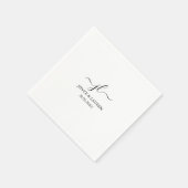 Grappig minimalistisch script gepersonaliseerde br servet (Hoek)