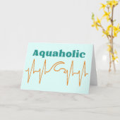 Grappig minimalistisch zwemmen op verjaardag kaart (Gele Bloem)