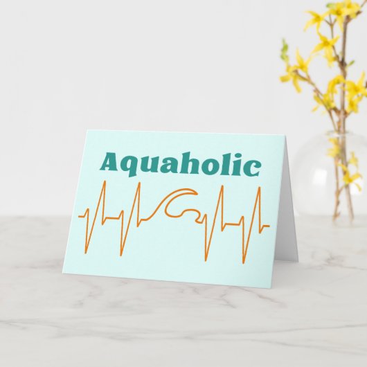 Grappig minimalistisch zwemmen op verjaardag kaart (Gele Bloem)