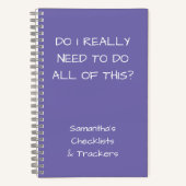 Grappig minimalistische periwinkle om checklist Sm Notitieboek (Voorkant)