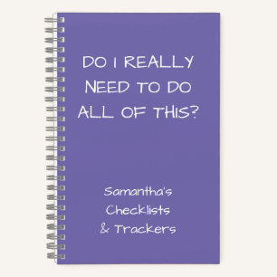 Grappig minimalistische periwinkle om checklist Sm Notitieboek