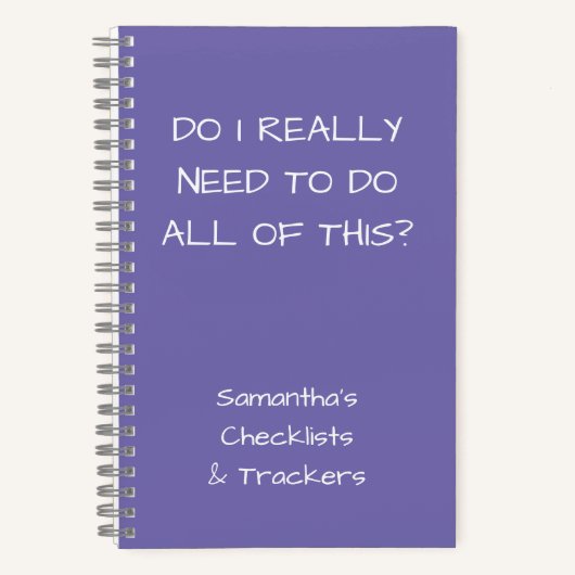 Grappig minimalistische periwinkle om checklist Sm Notitieboek (Voorkant)
