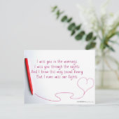 Grappig Miss You Poem over liefde en gevechten Briefkaart (Staand voorkant)