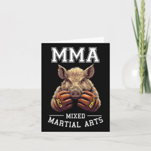 Grappig Mma Boar Thai Boxing Cage Vechten Kaart
