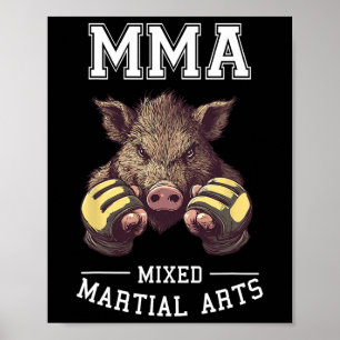 Grappig Mma Boar - Thaise bokskooi vechten Poster
