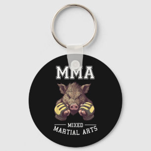 Grappig Mma Boar - Thaise bokskooi vechten Sleutelhanger