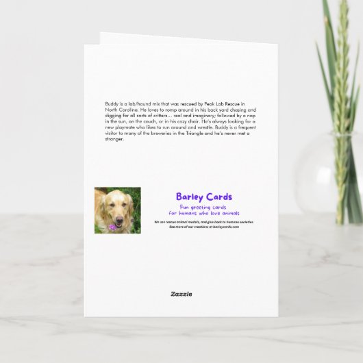 Grappig modderig hondje Ik heb je echt Valentijn g Kaart (Achterkant)