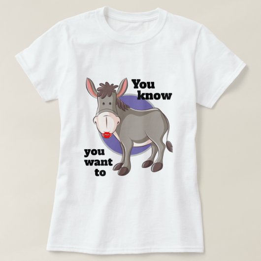 Grappig Mode Novelty, WEET JE DAT JE KMA WILT. T-shirt (Design voorkant)