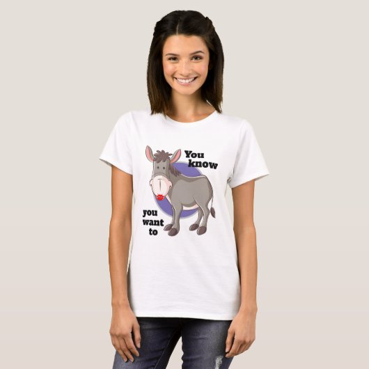 Grappig Mode Novelty, WEET JE DAT JE KMA WILT. T-shirt (Voorkant volledig)