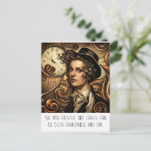 Grappig Mode Steampunk Briefkaart (Staand voorkant)