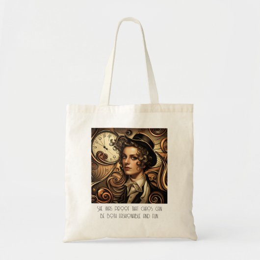 Grappig Mode Steampunk Briefkaart Tote Bag (Voorkant)