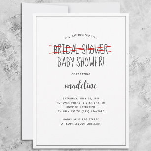 Grappig modern Baby shower Kaart