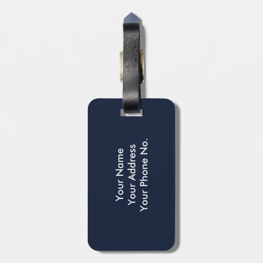 Grappig Modern Blauw Wit Dit is niet uw Bagagelabel (Achterkant verticaal)