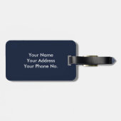 Grappig Modern Blauw Wit Dit is niet uw Bagagelabel (Achterkant horizontaal)