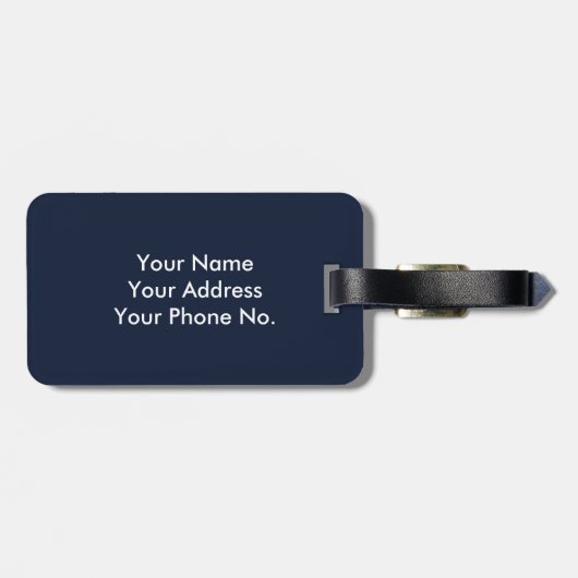 Grappig Modern Blauw Wit Dit is niet uw Bagagelabel (Achterkant horizontaal)