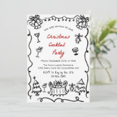 Grappig Modern Eenvoudig Kerstfeest Kaart (Staand voorkant)