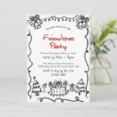 Grappig Modern Eenvoudig Vriendschapsfeest Kaart (Staand voorkant)