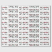 Grappig Modern Laat Vrolijk Kerstfeest Gelukkig Ni Cadeaupapier (Vlak)