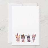 Grappig Modern Llama Party Animal Birthday Kaart (Achterkant)