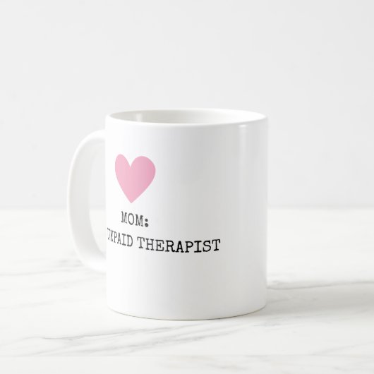 Grappig Modern Mom Therapeut Moederdag Chic Koffiemok (Voorkant links)