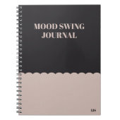 Grappig Modern Mood Swing Journal Monogram Notitieboek (Voorkant)