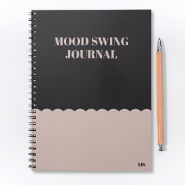 Grappig Modern Mood Swing Journal Monogram Notitieboek