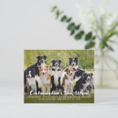 Grappig Modern Nieuw Adres Custom Pet Dog Foto Aankondigingskaart (Staand voorkant)