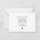 Grappig modern nieuw adres huisdier hond foto notitiekaartje (Achterkant)