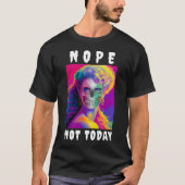 GRAPPIG MODERN NOPE NIET VANDAAG KLEURRIJKE SCHEDE T-SHIRT (Voorkant)