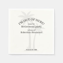 Grappig Modern Opgerot Palmtree Pensioenfeestje