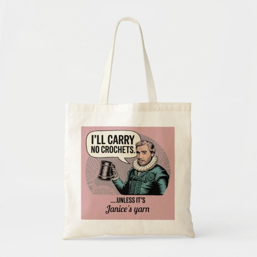 Grappig Modern Quote Haakgaren Pun Tote Bag (Voorkant)