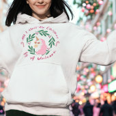 Grappig Modern Roze Schattige Eenhoorn Kerst Vrouw Hoodie