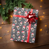 Grappig Modern Santa Hats Familie Huisdier Foto Cadeaupapier