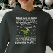 Grappig Modern Script Dinosaurus Winter Vrolijk Ke Hoodie