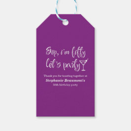 Grappig Modern Sip Ik ben 50ste verjaardag Vijftig Cadeaulabel