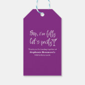 Grappig Modern Sip Ik ben 50ste verjaardag Vijftig Cadeaulabel (Achterkant)