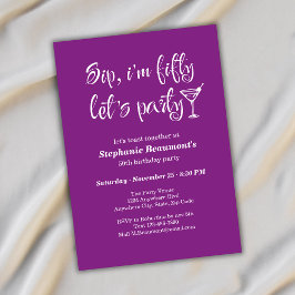 Grappig Modern Sip Ik ben 50ste verjaardag Vijftig Kaart