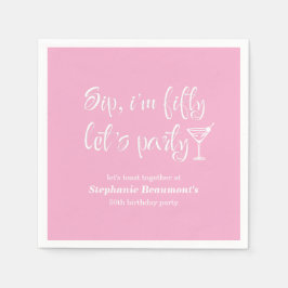 Grappig Modern Sip Ik ben 50ste verjaardag Vijftig Servet