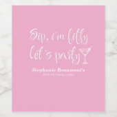 Grappig Modern Sip Ik ben 50ste verjaardag Vijftig Wijn Etiket (Enkel label)