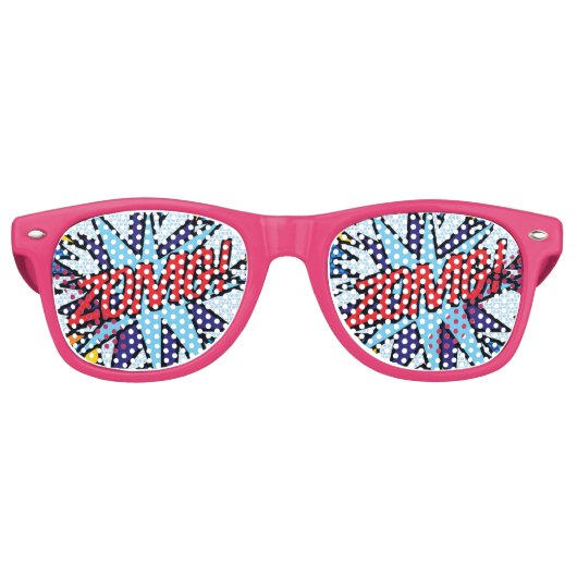 Grappig Modern stripboek ZOMG Retro Zonnebril (Voorkant)