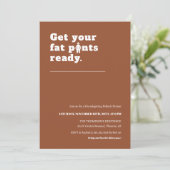 Grappig Modern Terracotta Thanksgiving Diner Party Kaart (Staand voorkant)