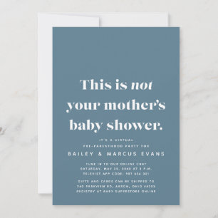 Grappig modern virtueel baby shower