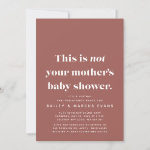 Grappig modern virtueel baby shower