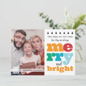 Grappig Modern Vrolijk en Helder Kleurrijk Feestdagenkaart (Staand voorkant)