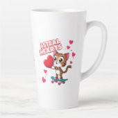 Grappig modern "Wees mijn Valentijn" Latte Mok (Rechts)