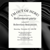 Grappig Modern Wegwezen Palmbomen Pensioenfeestje