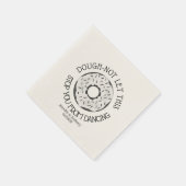 Grappig Modern Wit Geglazuurd Donut Traktatie Huwe Servet (Hoek)