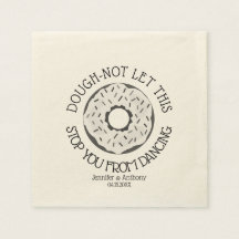 Grappig Modern Wit Geglazuurd Donut Traktatie Huwe